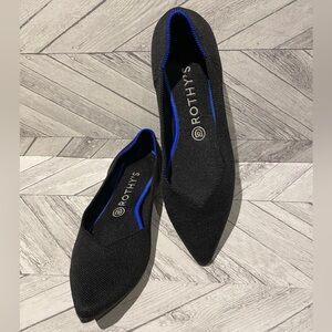 RHOTHYS THE POINT BLACK FLATS WOMENS SIZE 9